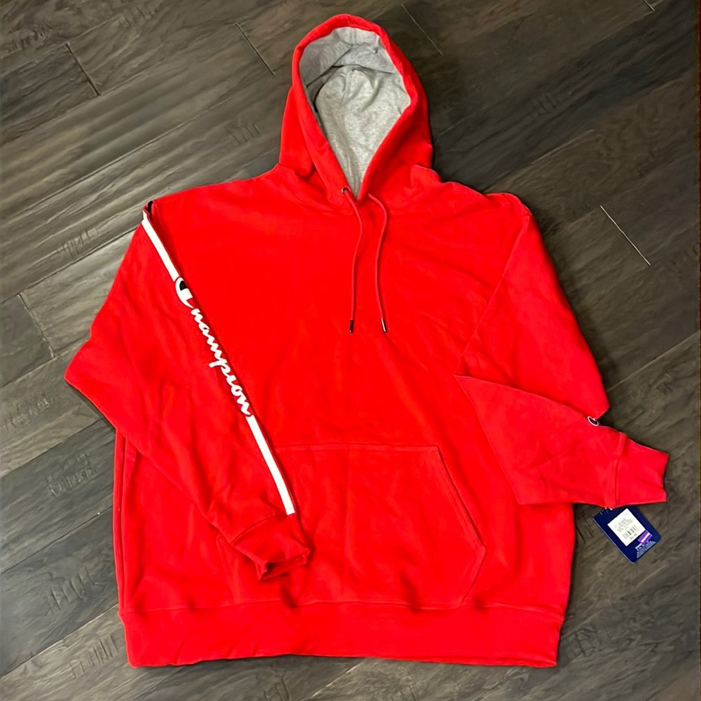 Champion Hoodie Sweatshirt Shirt new team red Mens XXL 2XL Popover